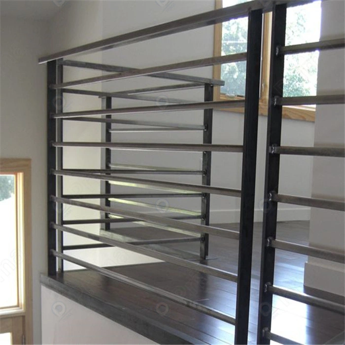 Orient Modern Wood Tread Stainless Steel Staircase Design Railing