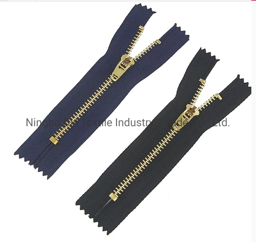 High quality/High cost performance  Metal Brass Closed End Zipper From Original Factory