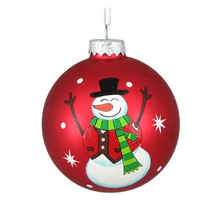 100mm Custom Handmade Printing Design Pattern Shatterproof Plastic Christmas Ball for Hanging Festival Xmas Decor