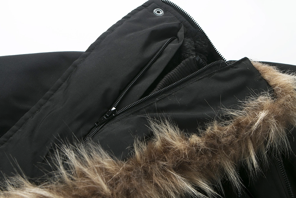 A China tem proteção contra o revestimento exterior Parka Fábrica casaco de inverno para homens casaco longa engrossar estofadas cubra com cobertura de peles destacável