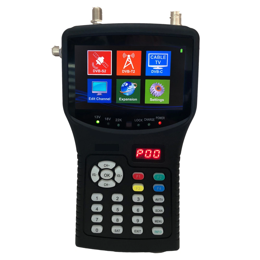 Handheld 4.3 Inch Combo Satellite Finder with LCD Monitor and Spectrum Analyzer