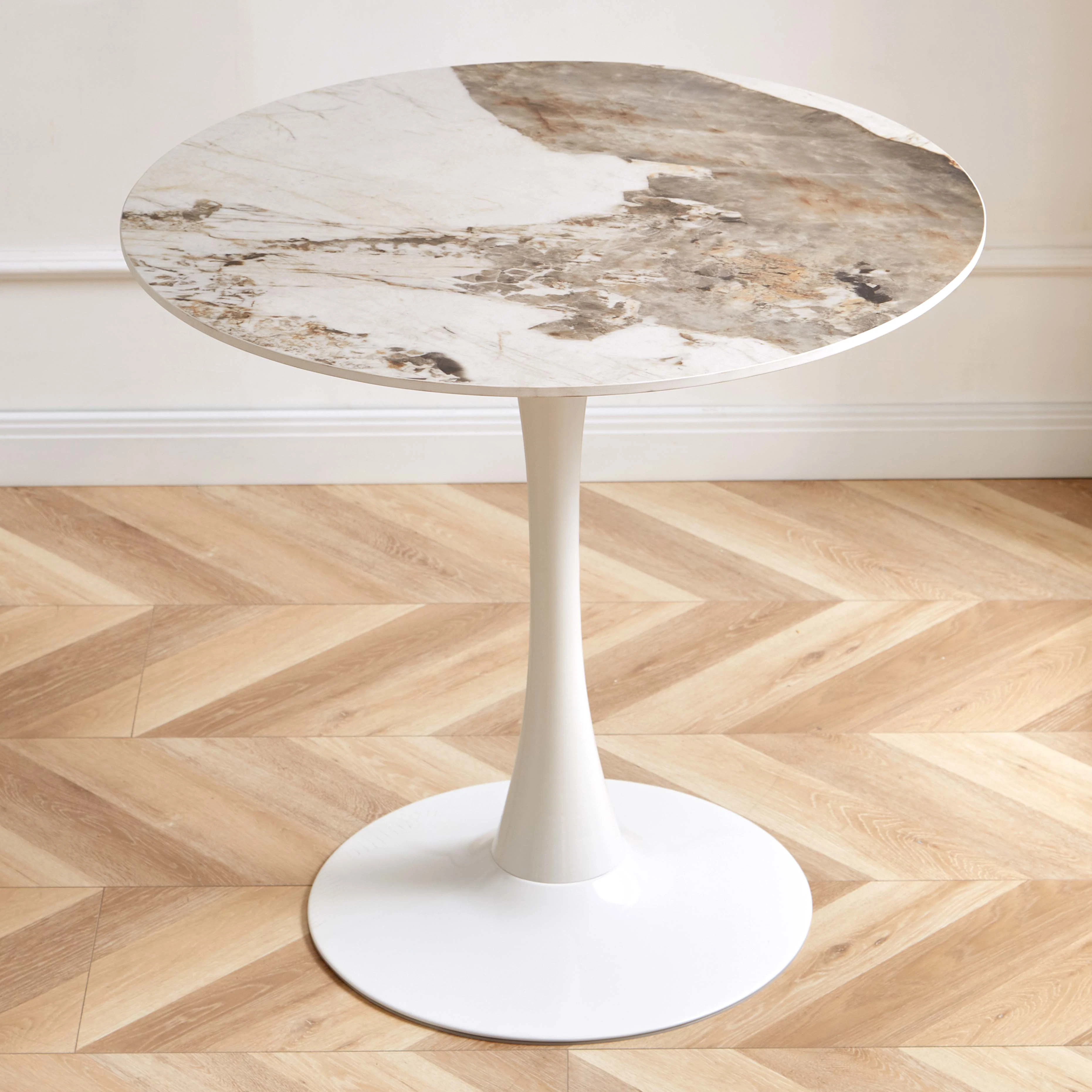 Professional Customized Stainless Steel Table Metal Marble Rock Table Coffee Table Gold Color Metal Table