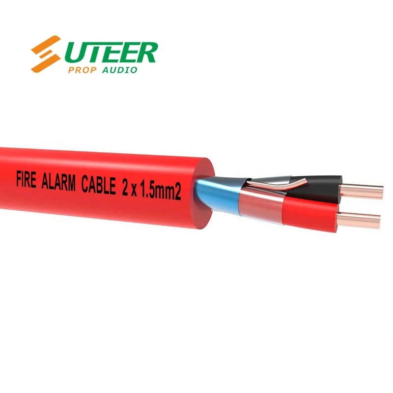 Fire Resistant Cable 2-Cores Silicone Rubber Shielded Fire Alarm Cable with Drain Wire