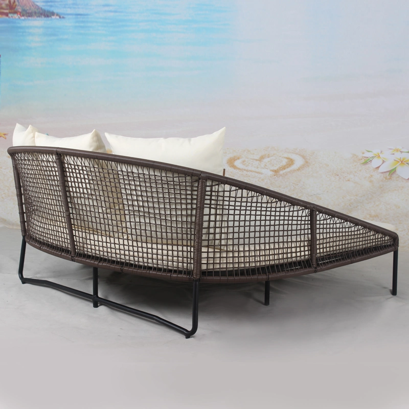 Modern Chinese Garden Hotel Home Outdoor Beach Rattan Daybed