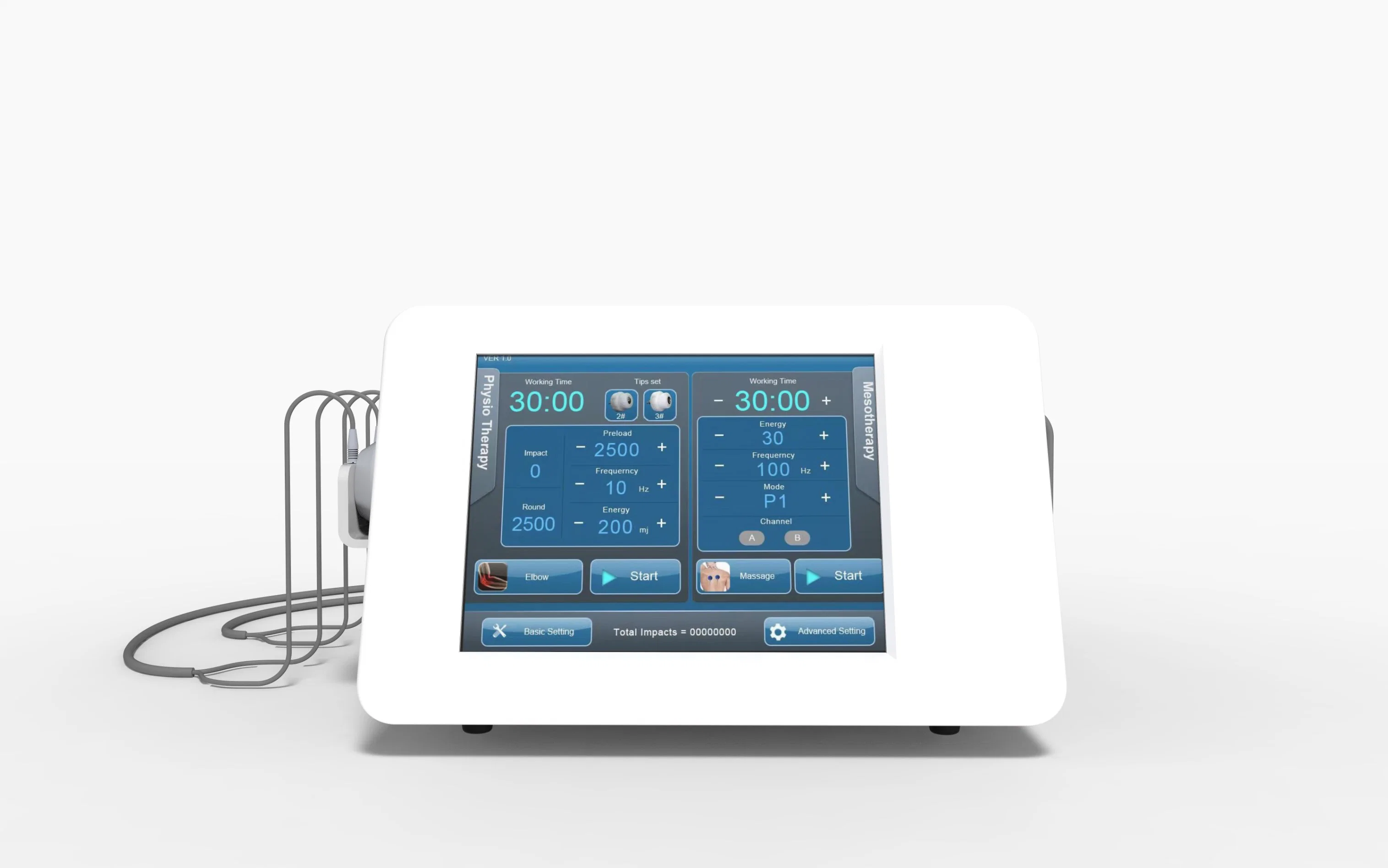 Newest EMS Muscle Stimulation+Electromagnetic Shockwave Treatment Therapy Machine