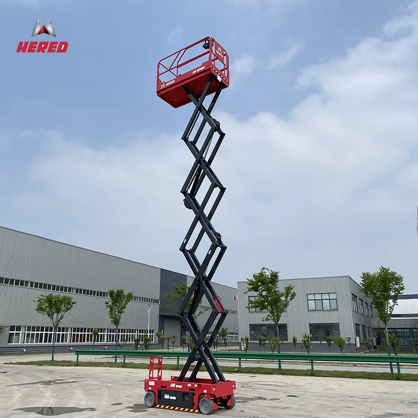 Hered Awp Official 8m Rough Terrain Hydraulic Pump-Driven Scissor Lift