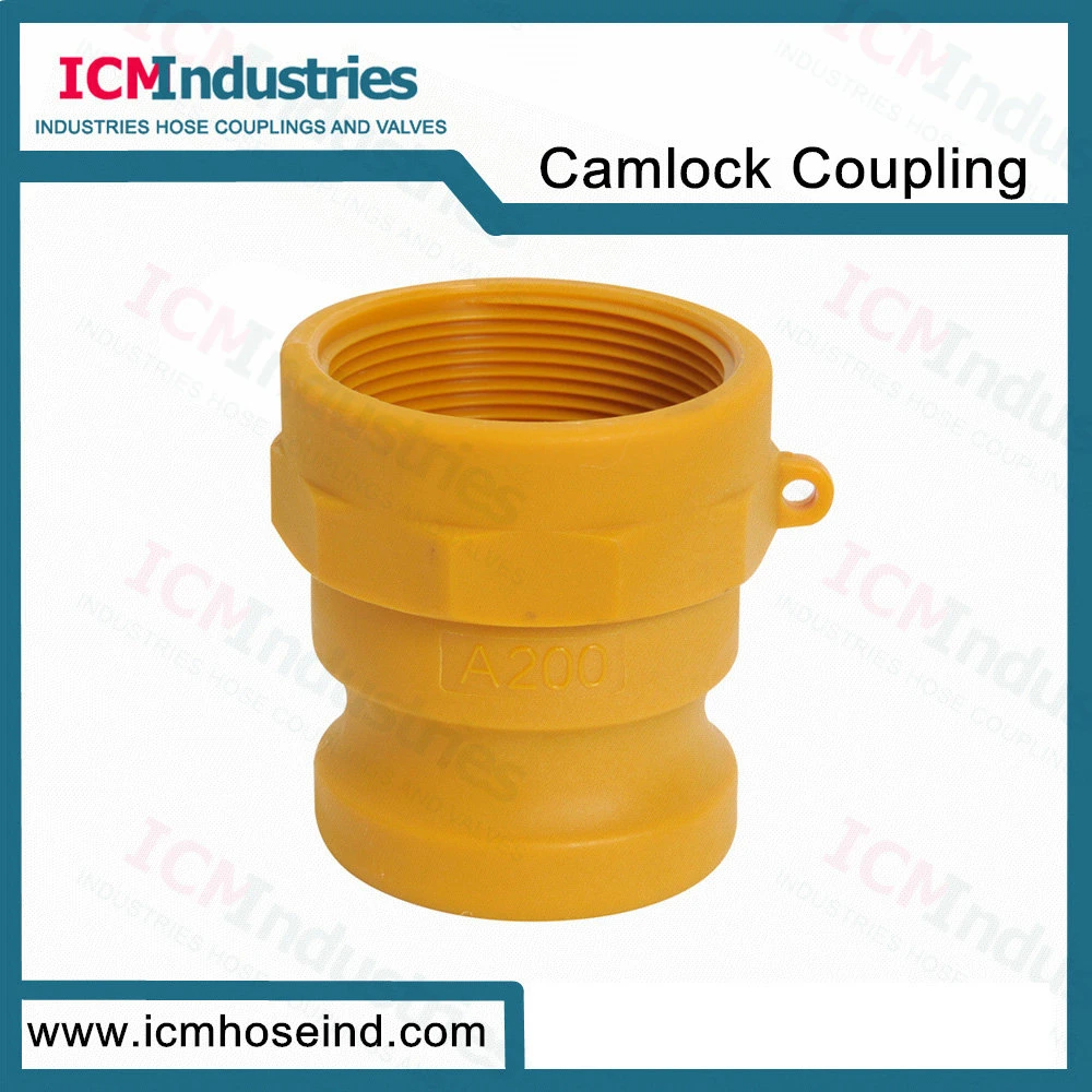 Camlock Nylon 2-1/2'' de PVC con rosca NPT conector rápido