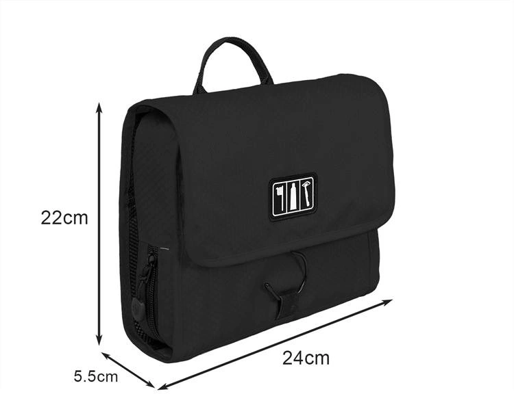 Bolsa de viaje portátil a medida impermeable Cosmética Bolsa Hombre de tres pliegues Con colgador