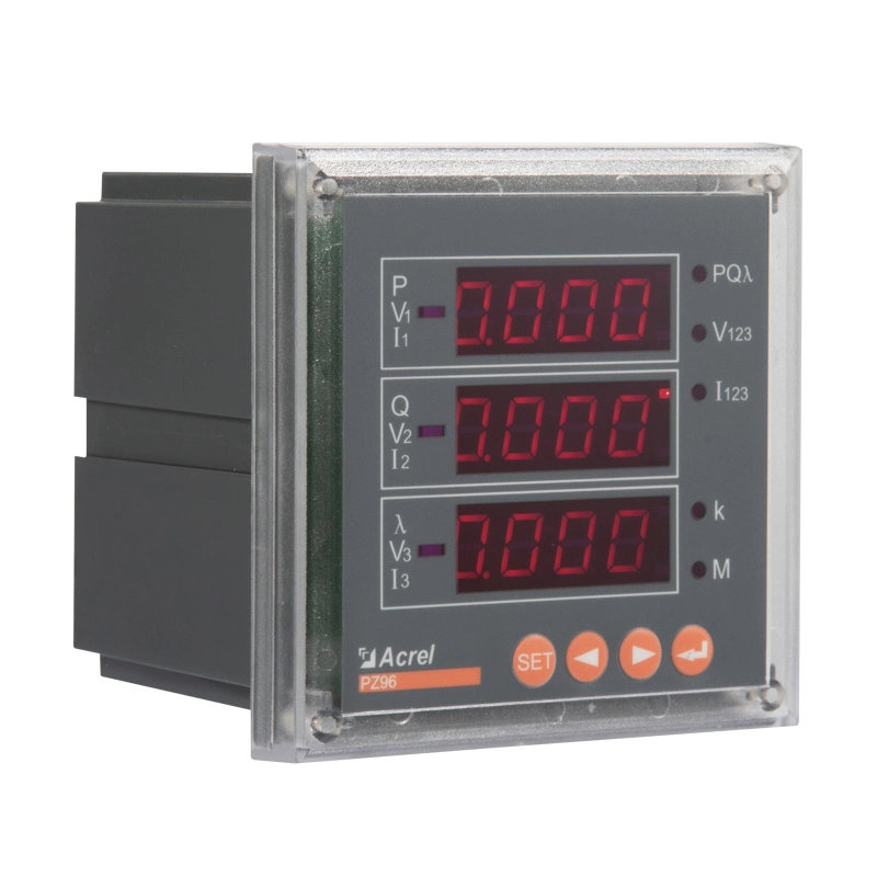 Acrel Pz96-E3/2mc 3 Phase 380V Digital LCD Multifunction Electric Power Kwh Meter RS485 Modbus-RTU CT Connection