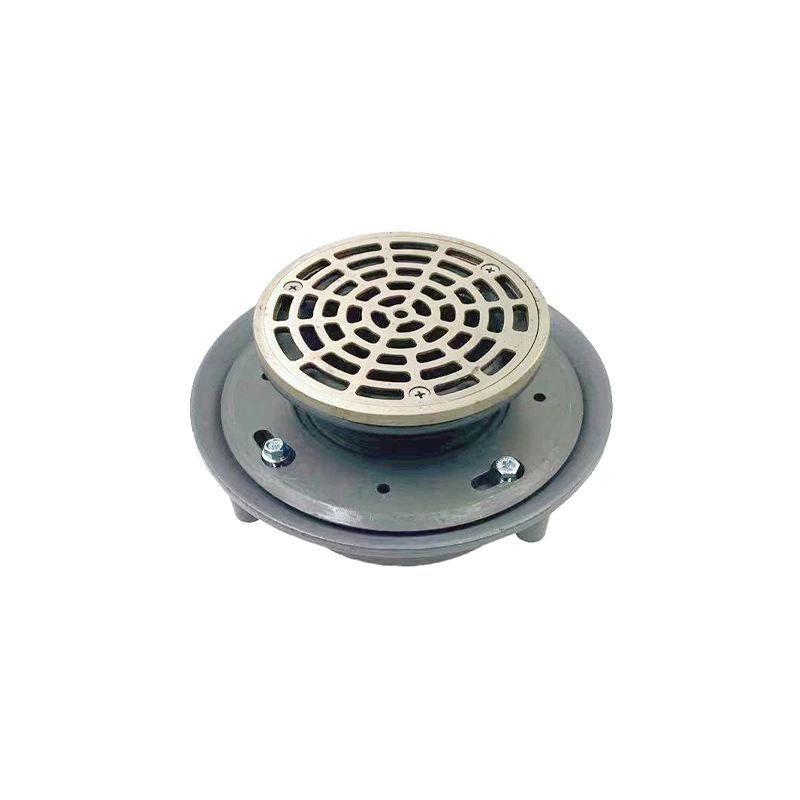 Nickel Bronze Ring& Strainer No-Hub Connection Floor Drain