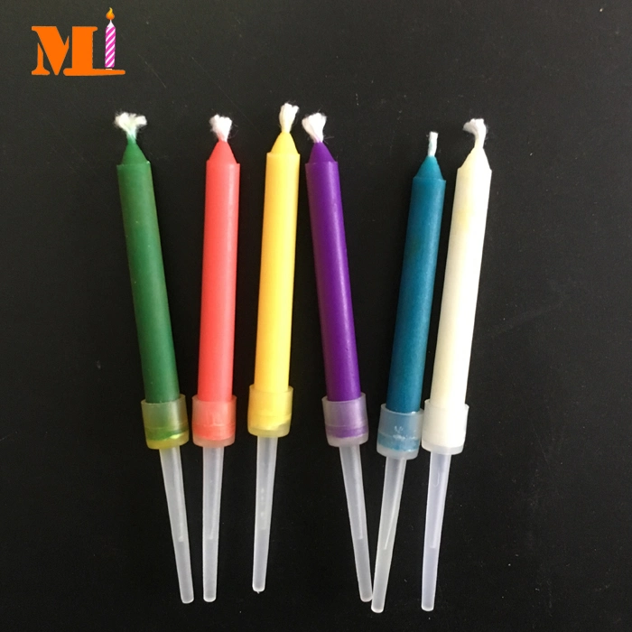 Local Market Charming Six Pieces Color Flame Birthday Candle in Bulk