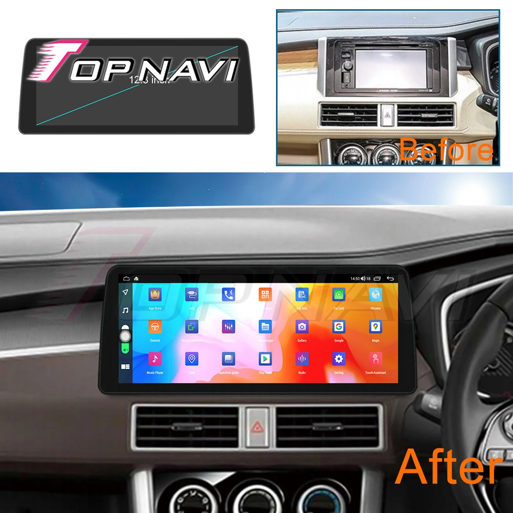 مشغل أقراص DVD للسيارة بحجم 12.3 بوصة من طراز Topnavi Xpander 2017 - 2021 CarPlay 1920*720 DSP Btt 4G LTE Auro Radio WiFi شاشة تقسيم QLED