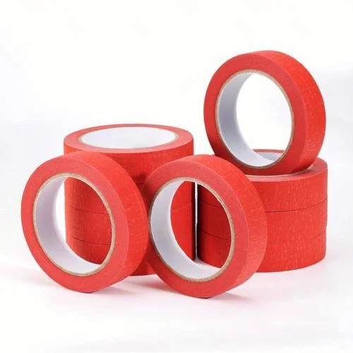 Single Sided Beige Crepe Paper Natural Rubber Pressure Sensitive Anti-Sticking Masking Tape for Painting Masking