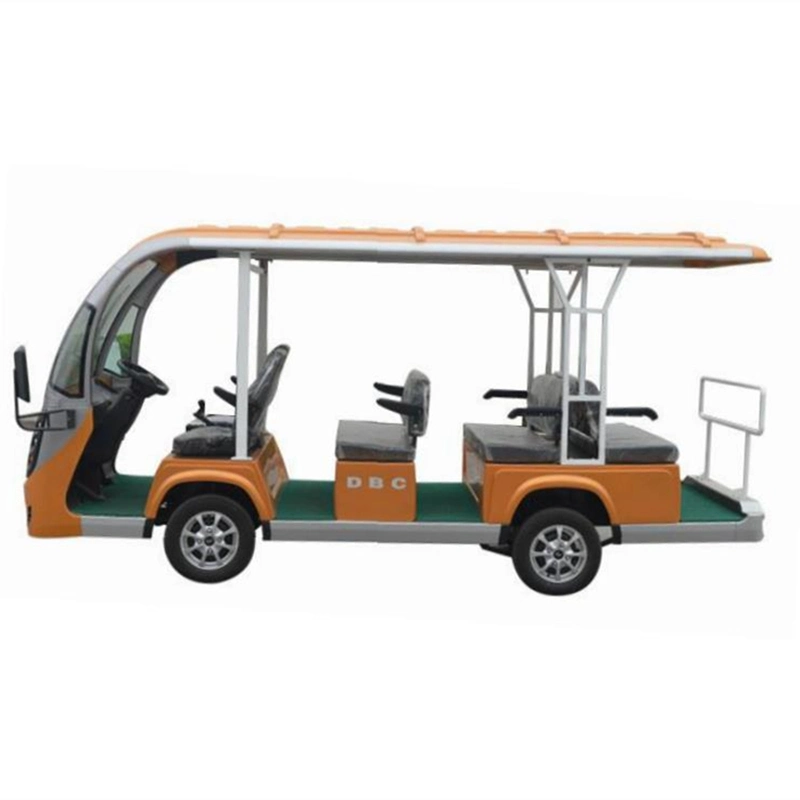 China Low Speed New Energy Sightseeing Car with 11 Seaters Shuttle Tourist Hotel Mini Electric Car