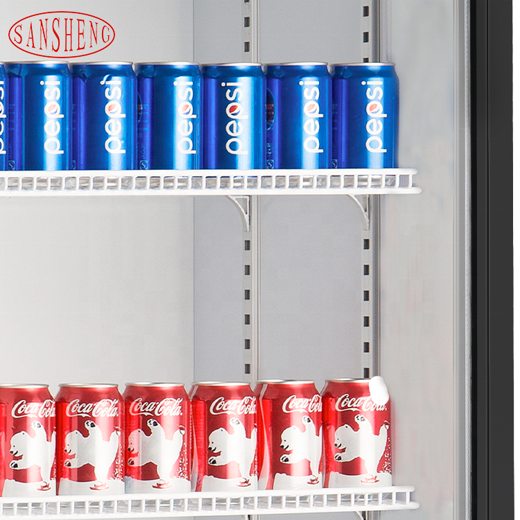 Commercial Supermarket Display Refrigerator Single Door Beer Fridge 210L Beverage Cooler Freezer