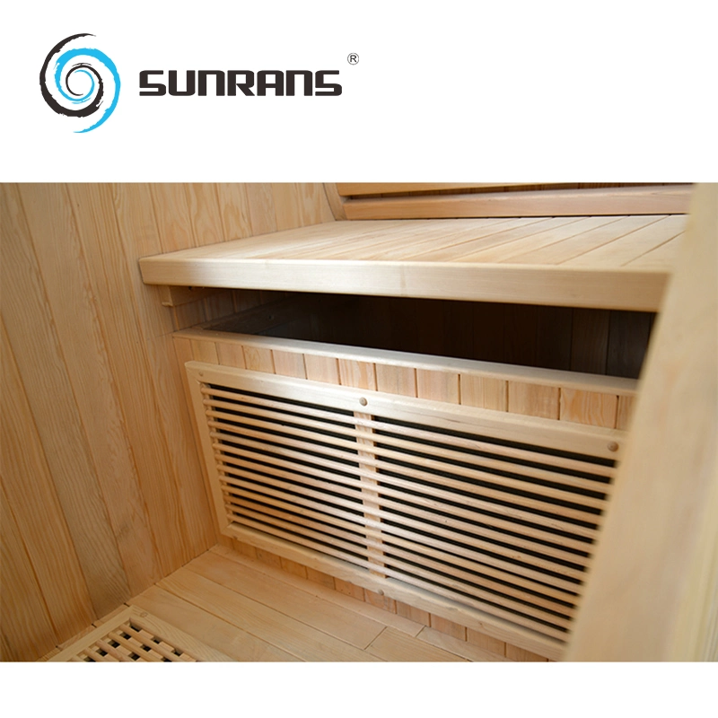 Sunrans Half Body Far Infrared Sauna Room Solid Wood 2 Person Dry Steam Sauna Rooms