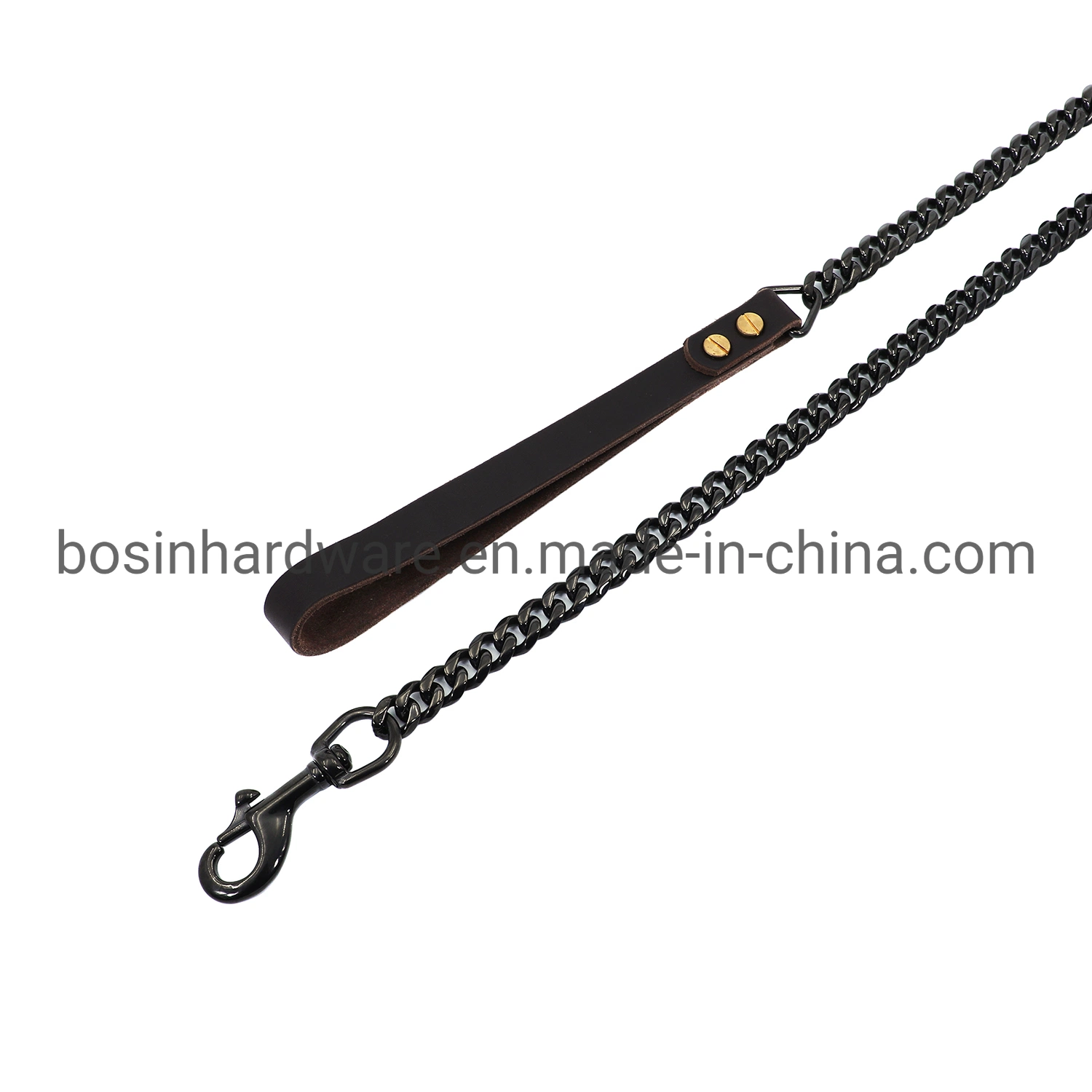 Gunmetal Stainless Steel Training Chain Pet Lead Leash