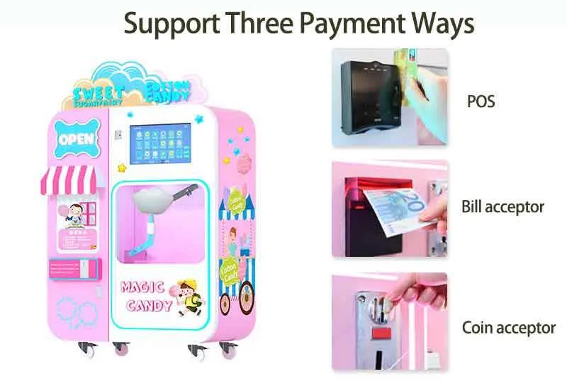 Mg320 Direct Supply Arcade Cotton Candy Machine Vending Gift Candy Game Machine Guangzhou Funvending with Factory Prices Party