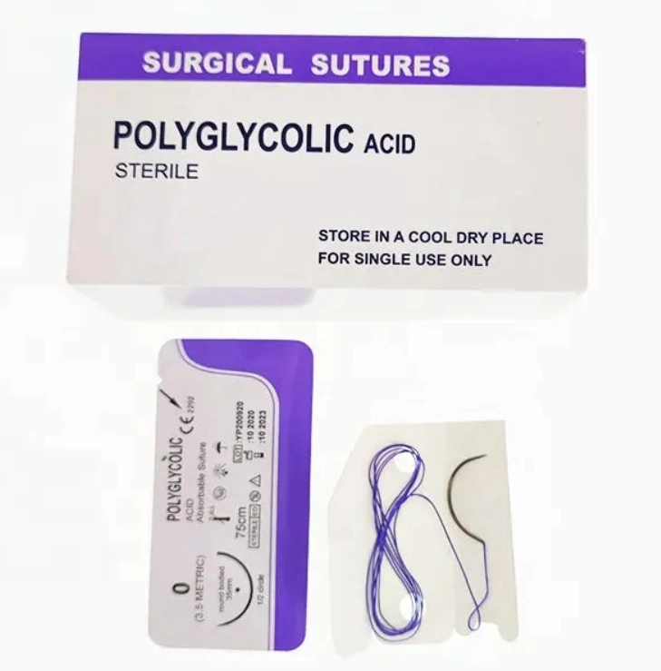 Surgical Medical Veterinary Absorbable Suture with Needle Pet PGA Cassette Suture