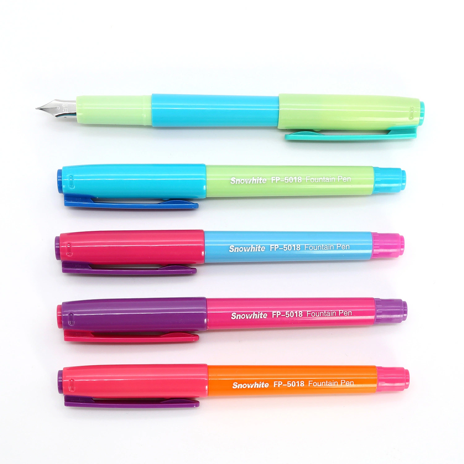 Schule Versorgung Großhandel Snowhite Liquid Free Ink System Brunnen Stift Tintenstift mit Patrone Blau Farbe