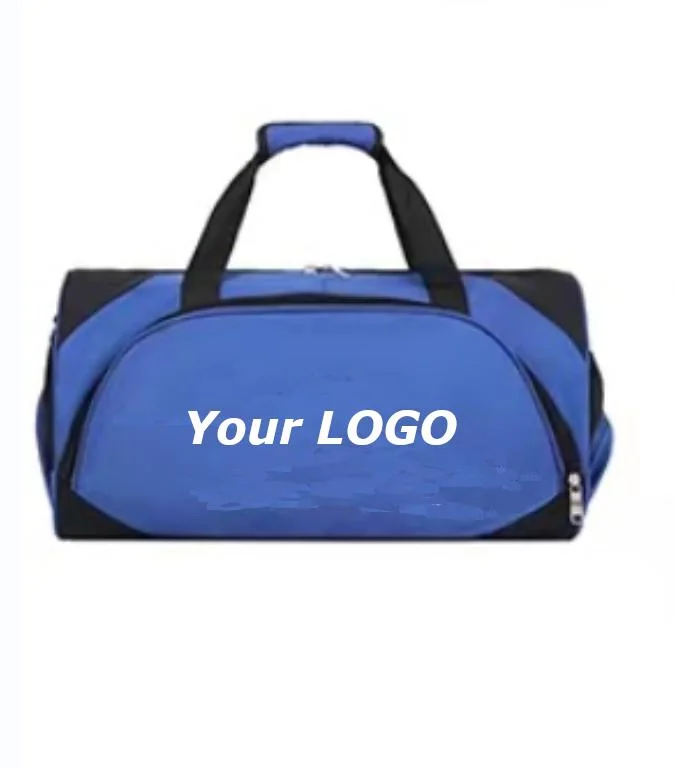 Promotional in Stock Custom Logo Fashion Travel Bag Gym Sports Canvas Waterproof Travel Bag for Women Men
