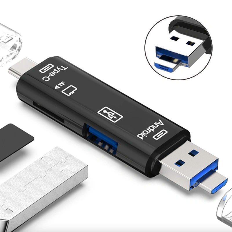 Бесплатный образец OTG USB-устройство чтения карт памяти - все в одном с карты памяти SD/TF/ разъем USB