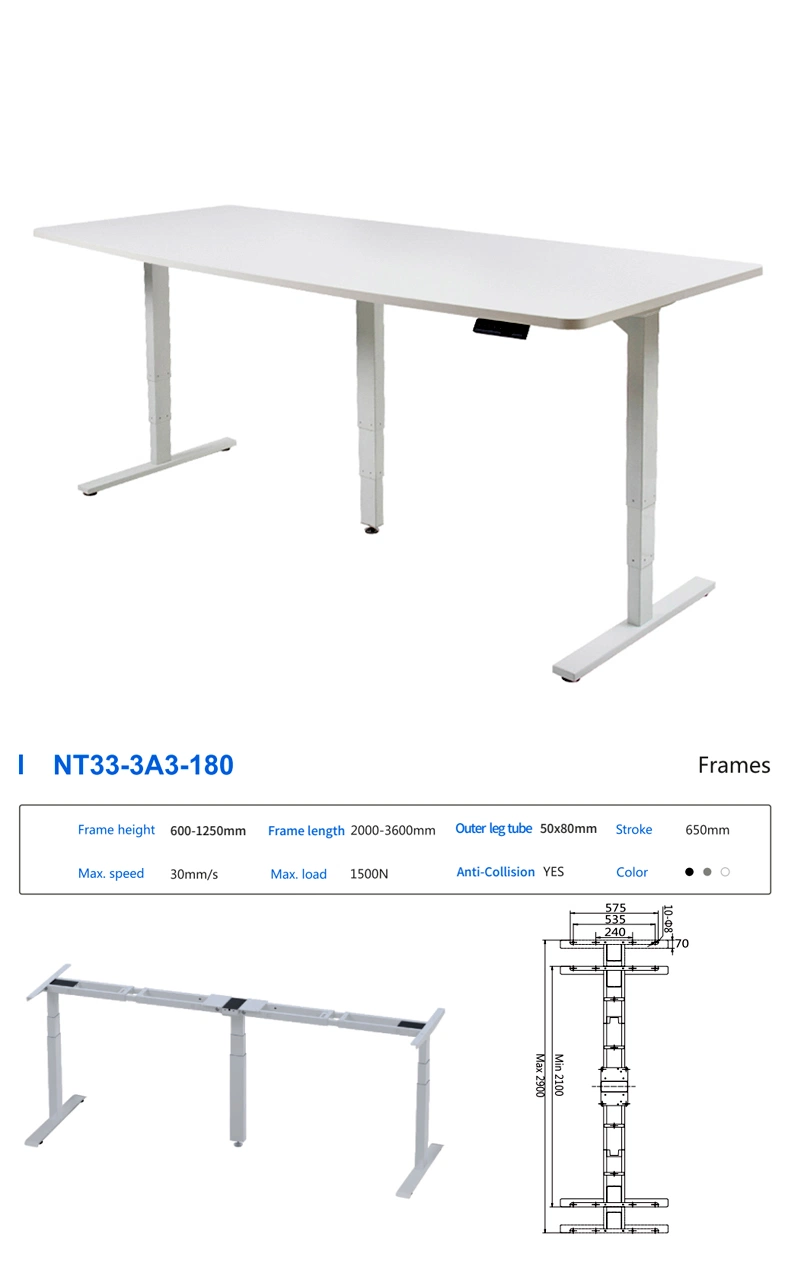 Black, White, Grey New Nate China Office Desk Wooden Furniture