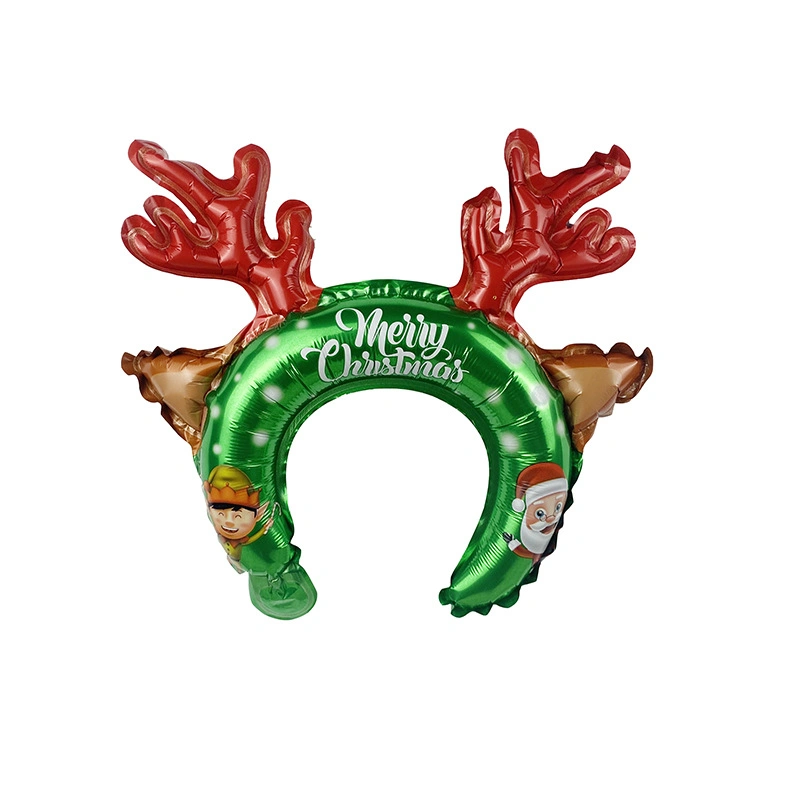 Parte brinquedo decorativas acessórios de cabelo Alça de Natal a película de alumínio Headdress balão cabelos insufláveis Balão de banda