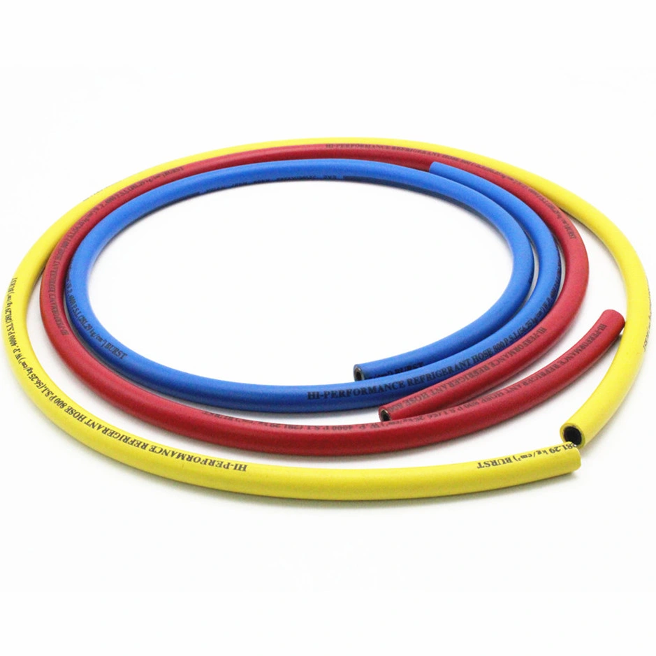 Red, Yellow, Blue, Black Color AC Freon Recharge Hose
