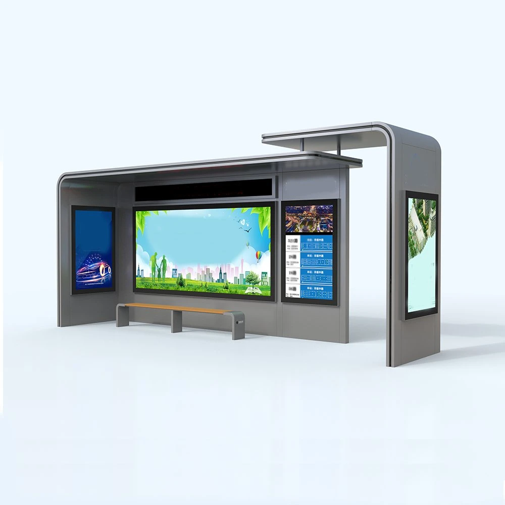 Low Power Cheaper Price Advertising Light Boxes Solar Bus Stop Shelter