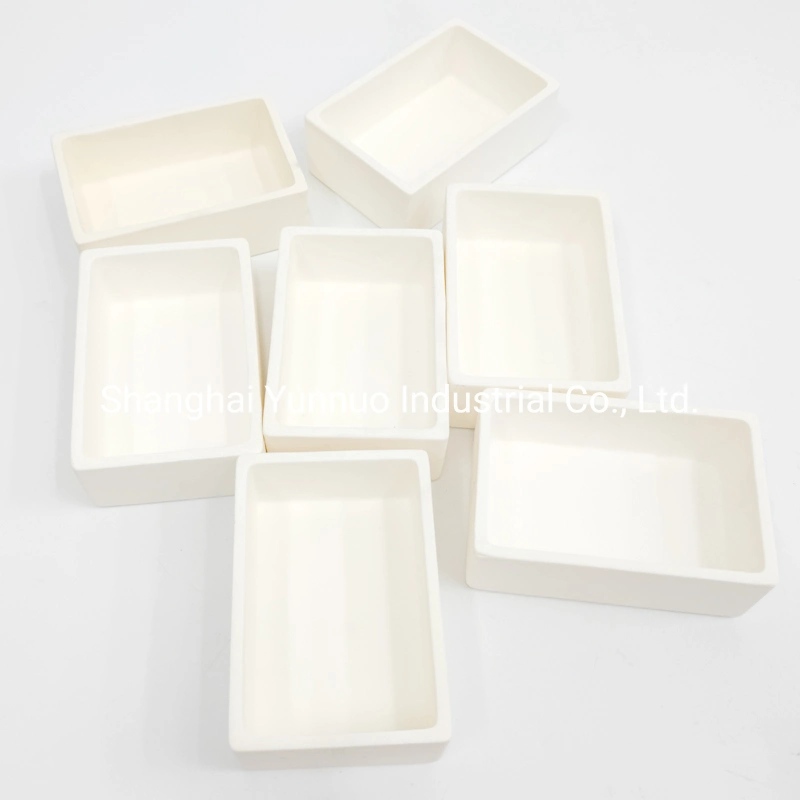 Square Rectangular Alumina Al2O3 Ceramic Furnace Tray for Lab Crucible