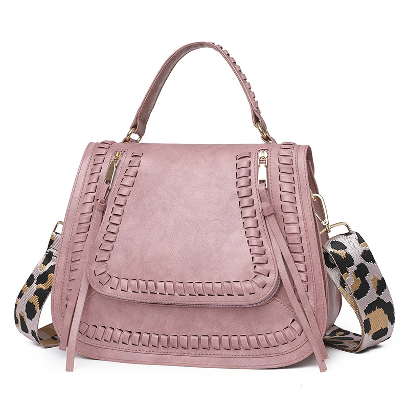 Hot Sell Lady Fashion PU Leather Weaving Messanger Handbag Crossbody Bags Can Accept Small Quantity Wholesale/Supplier