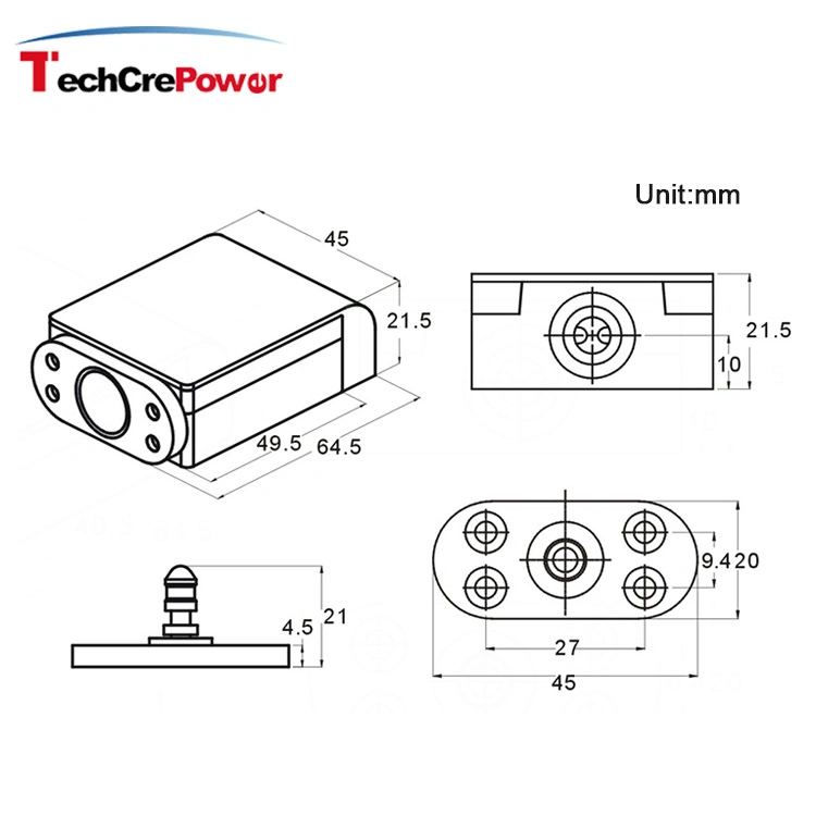 Black Adjustable DC12V/24V Dual-Voltage Keyless Cabinet Lock Magnetic Hidden Lock for Cabinet