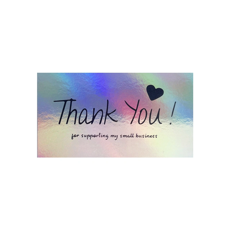 Laser Paper Card Hologram Name Cards Custom Special Attractive Business Thank You Card