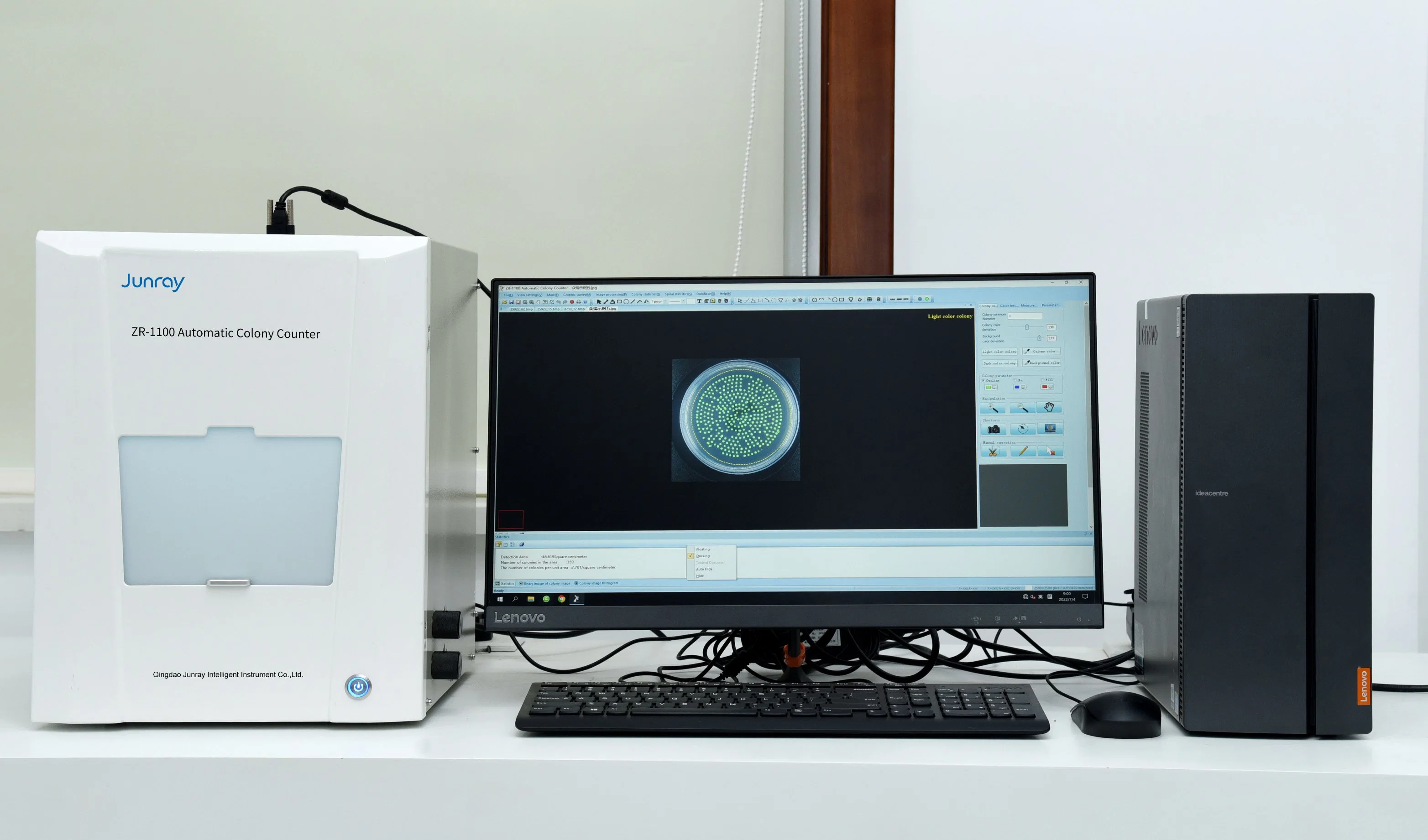 Zr-1100 High-Tech Product Developed for Microbial Colony Analysis and Micro-Particle Size Detection Automatic Colony Counter