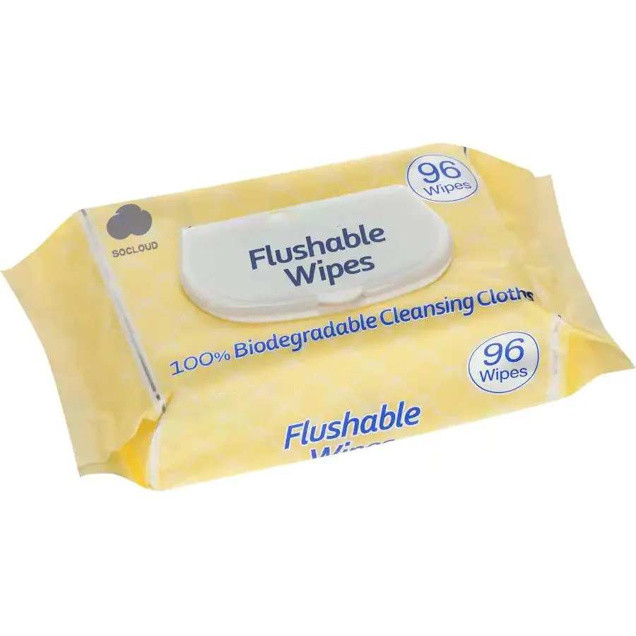 Flushable Non Woven Fabric, Disposable Hygiene Toilet Wet Wipes