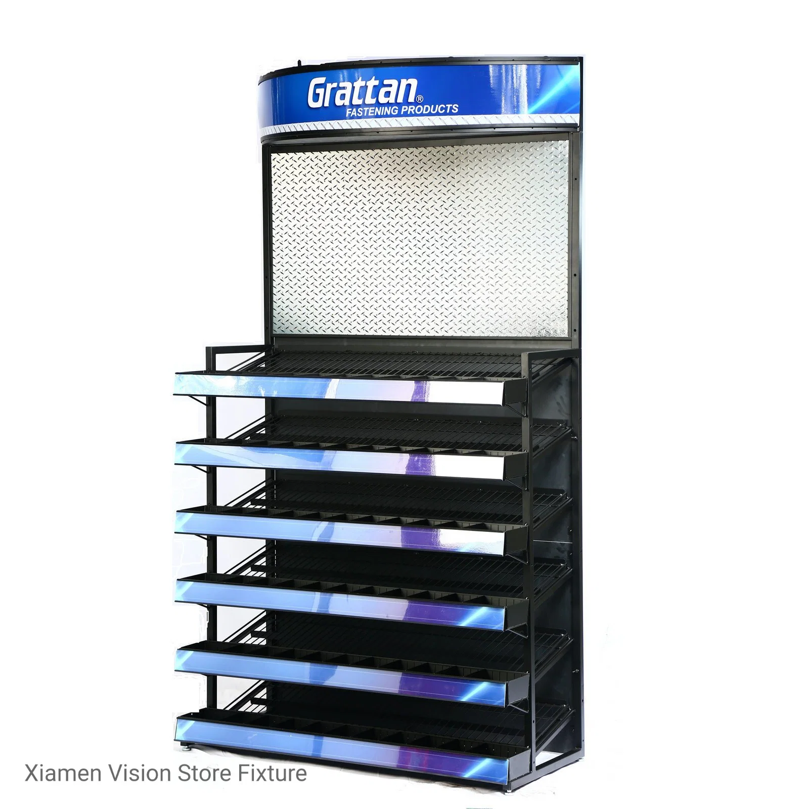 Factory Customized Display Rack with Wire Shelf Divided Storage Tray Store Fixture