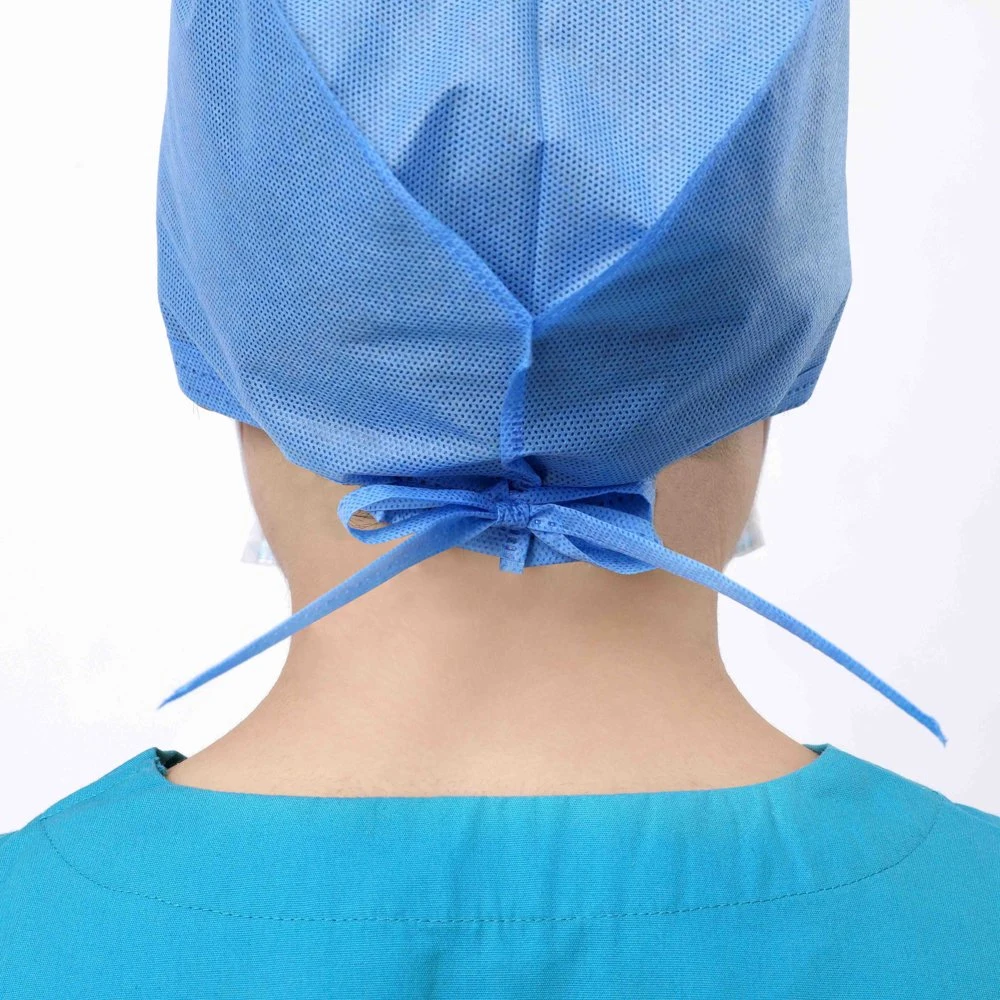 Disposable SMS+Non-Woven Doctor Cap with Back Ties/Earloop