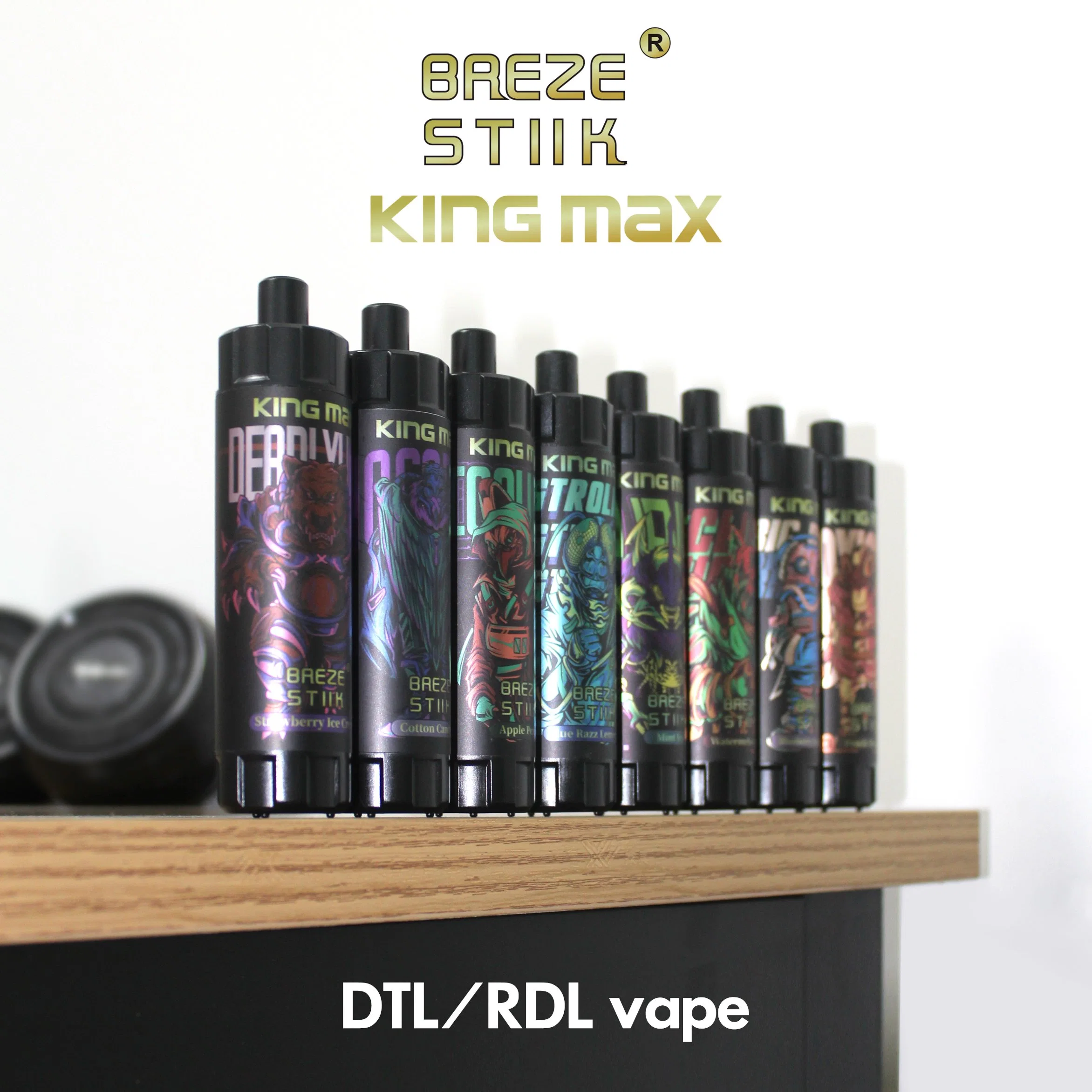 Großhandel/Lieferant Sub-Ohm Mesh Spule RDL/DTL Breze Stiik King Max 10K Puffs King Max 10000 Puff Einweg Vape