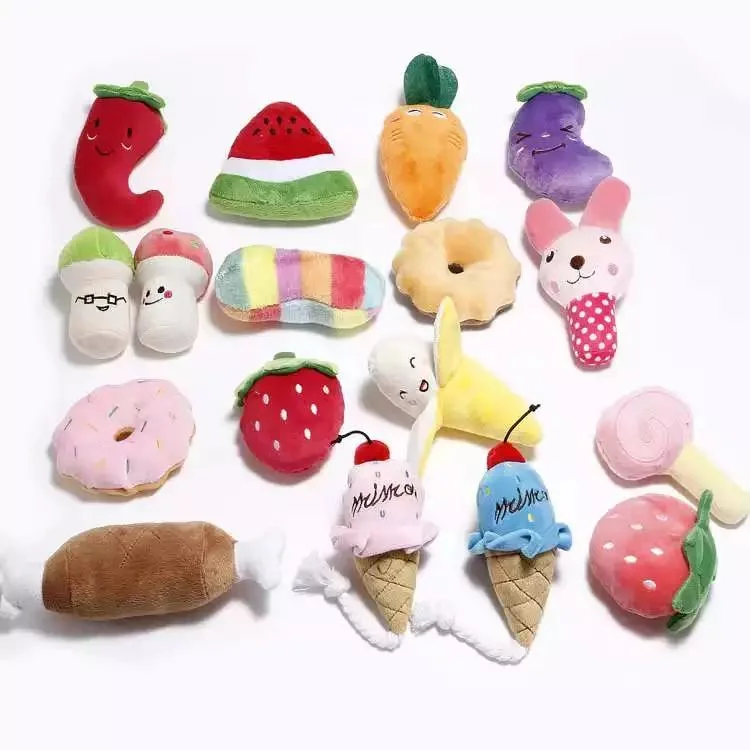 Custom Plush Pet Toys Animal Plush Toys Carrot Make Sound Toy Pet Wholesale