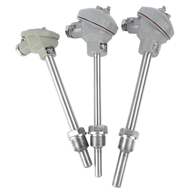 Thermometer Tools by PT100/PT1000/K-Type Thermocouple -50~200 Degree Temperature Transmitter 4-20mA 0-10V for Oil Gas Water SS304 Probe Temperature Sensor