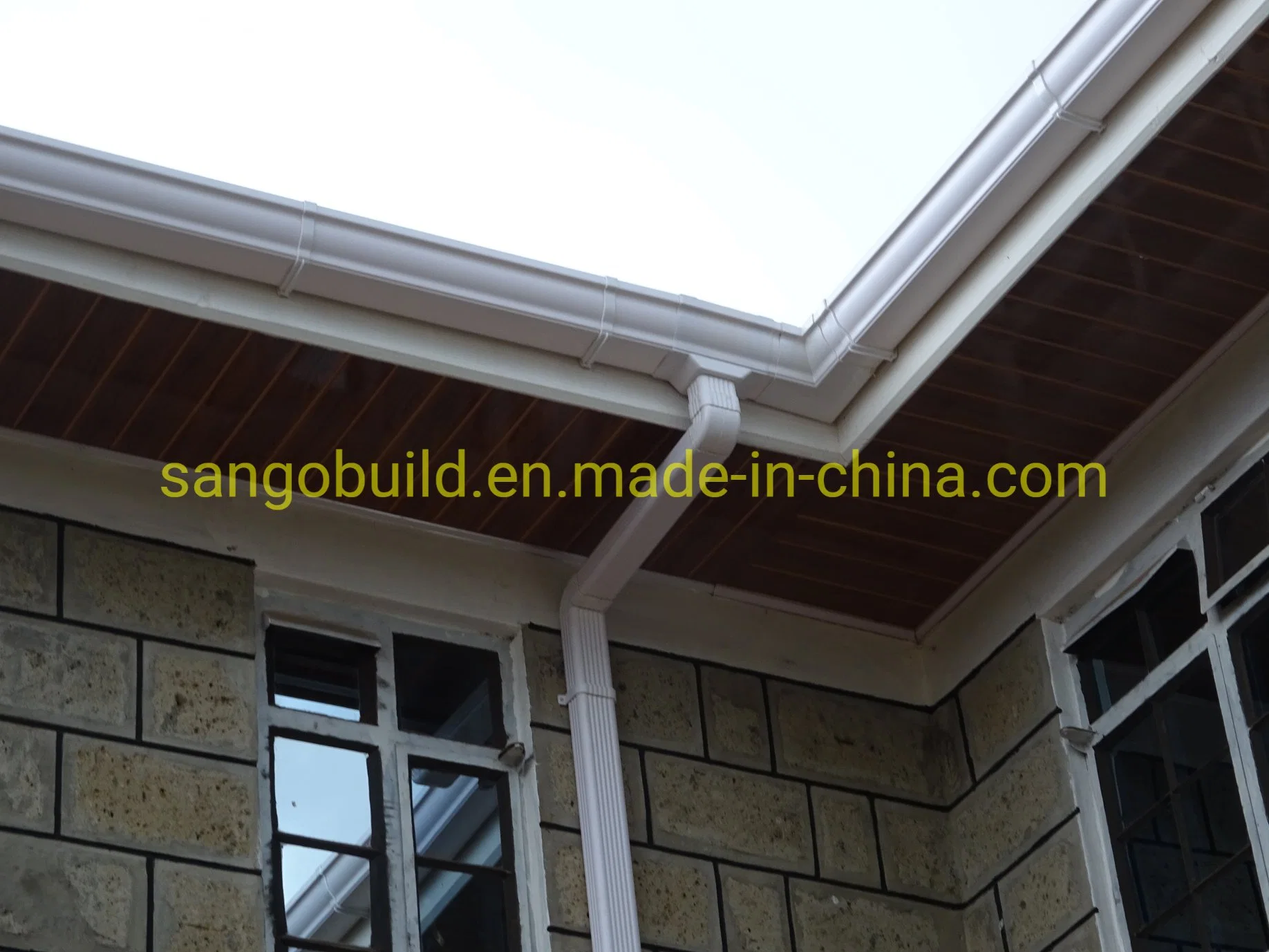 PVC Rain Water Gutter Roofing Guttering UPVC Gutter Downspout and Pipe Fittings Building Materials