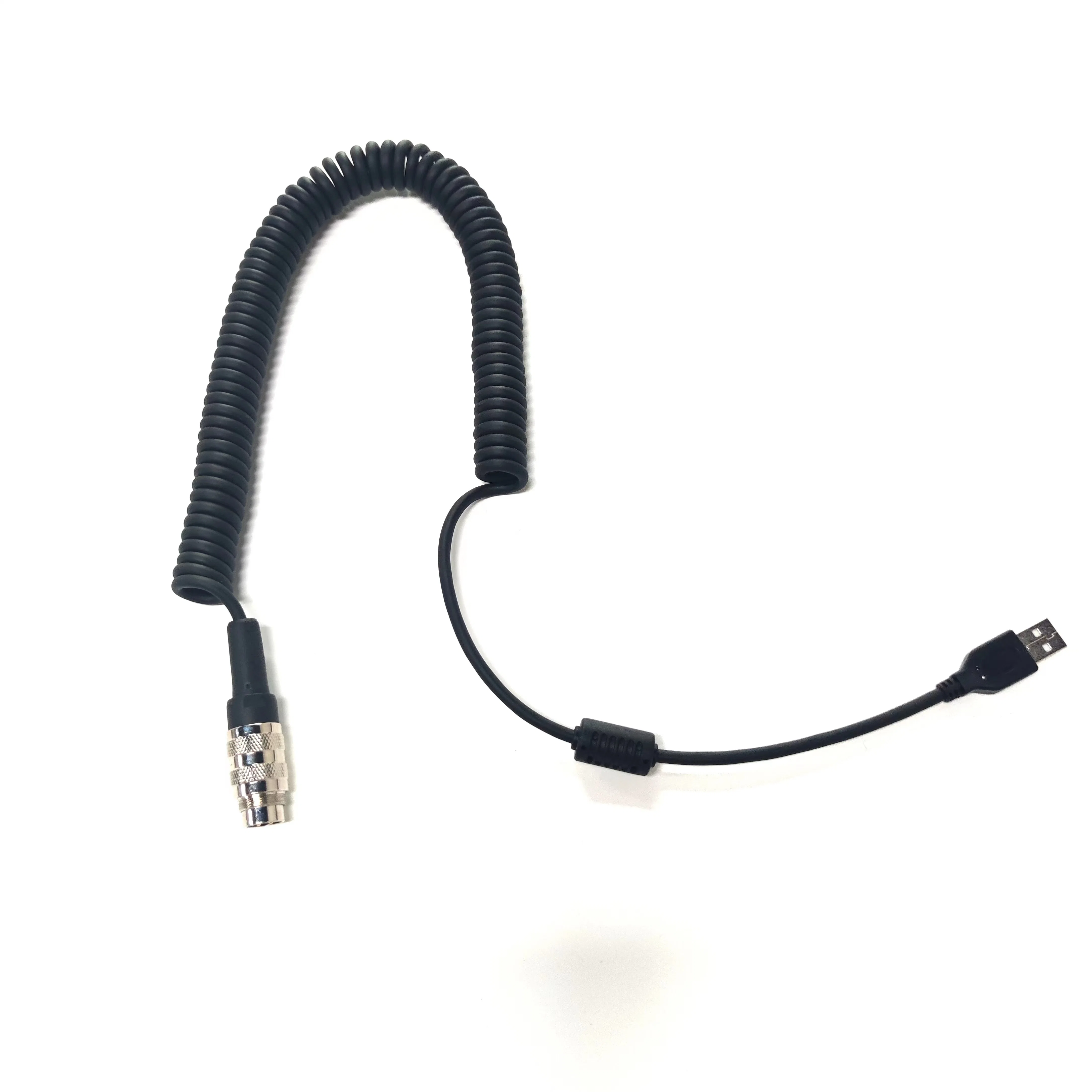 Lumberg Sv40 to USB Plug Electrical Retractable Cable Coiled Extension Cords Spiral Cable Wire