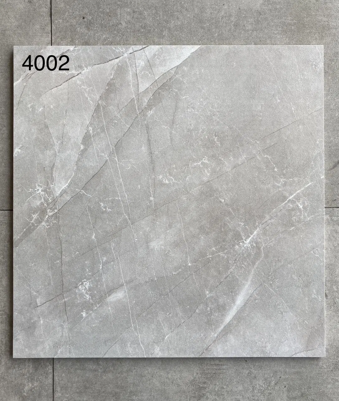 400X400 Terrazzo Concrete Look Charcoal Color Glazed Matt Surface Rustic Tiles for Floor and Wall