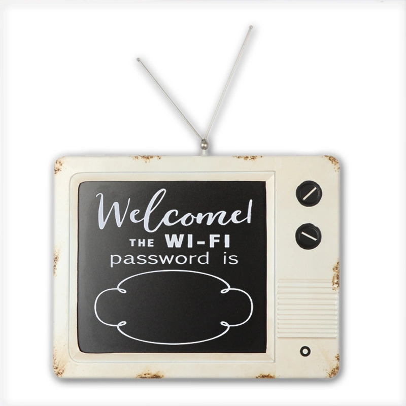 TV Shape Wall Hanging with Blackboard for WiFi Password