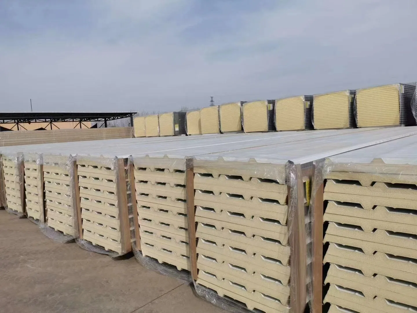 100mm Thick EPS/PU/PIR/Rockwool Sandwich Panel for Steel Building Cleanroom Cold Storage