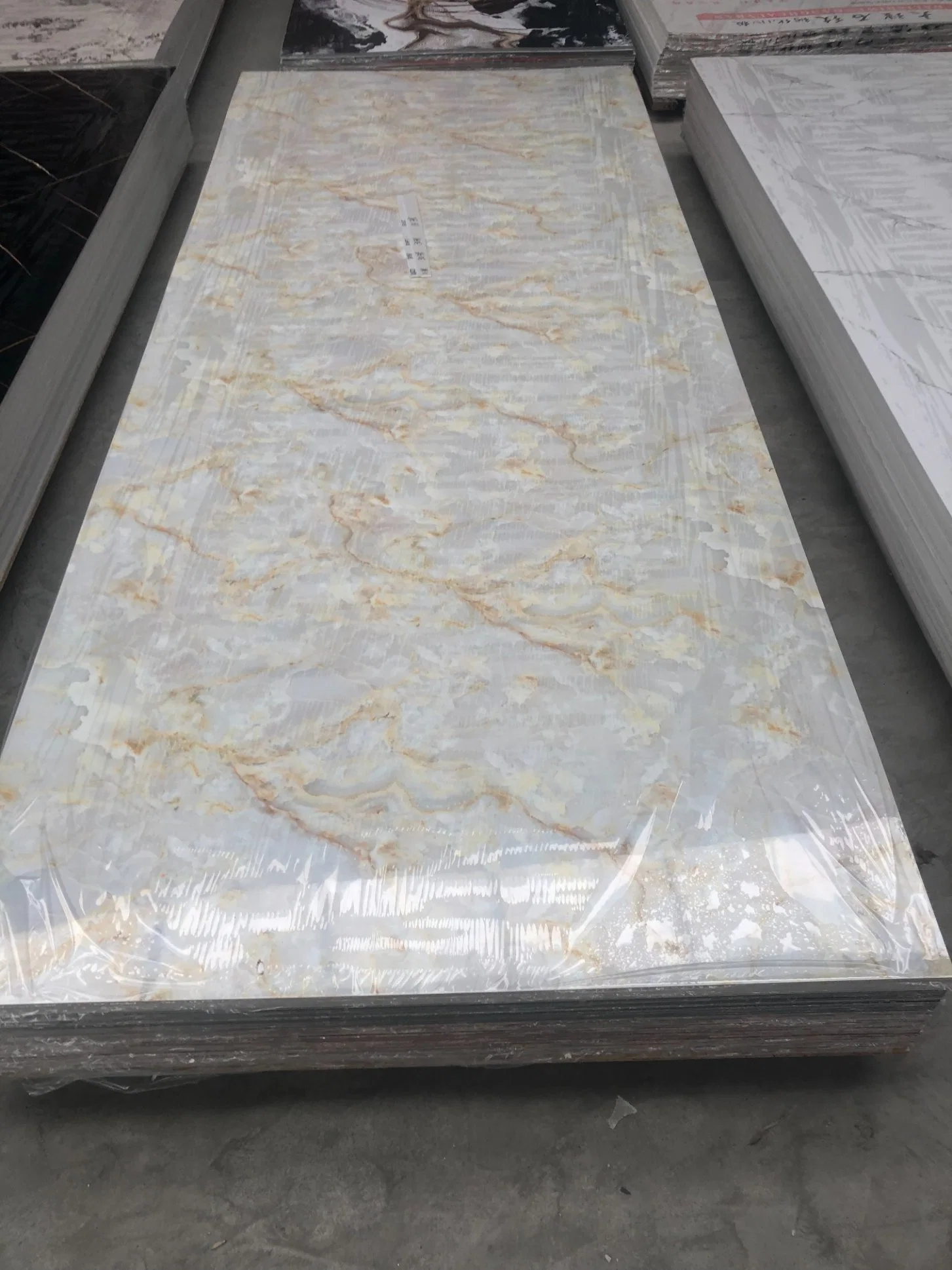 Home Wall DIY 4X8 UV PVC Sheet Marble Alternative Panel with Waterproof