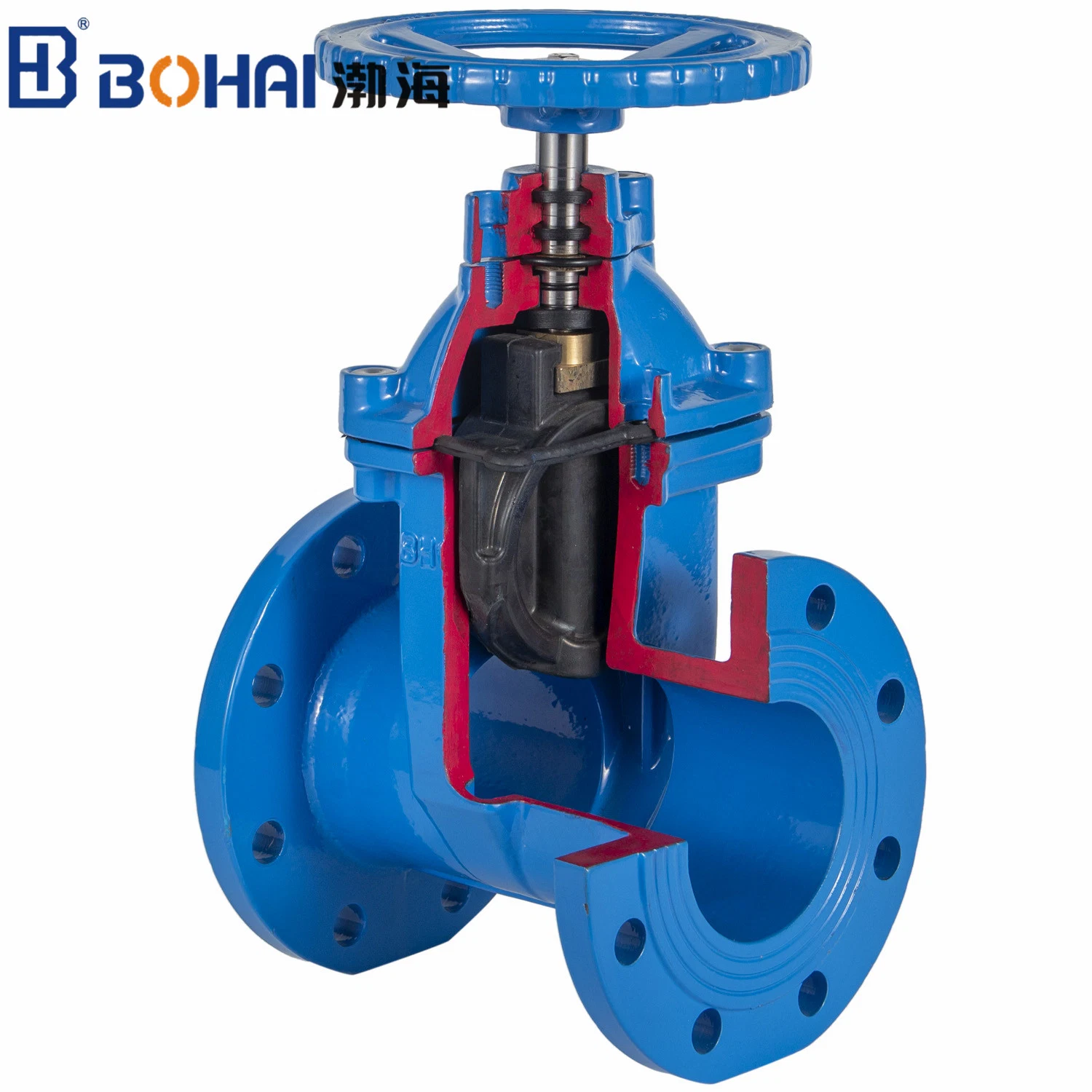 Z45X Non Rising Resilient Soft Seat Flanged Pn 16 Industrial Control Gate Valve