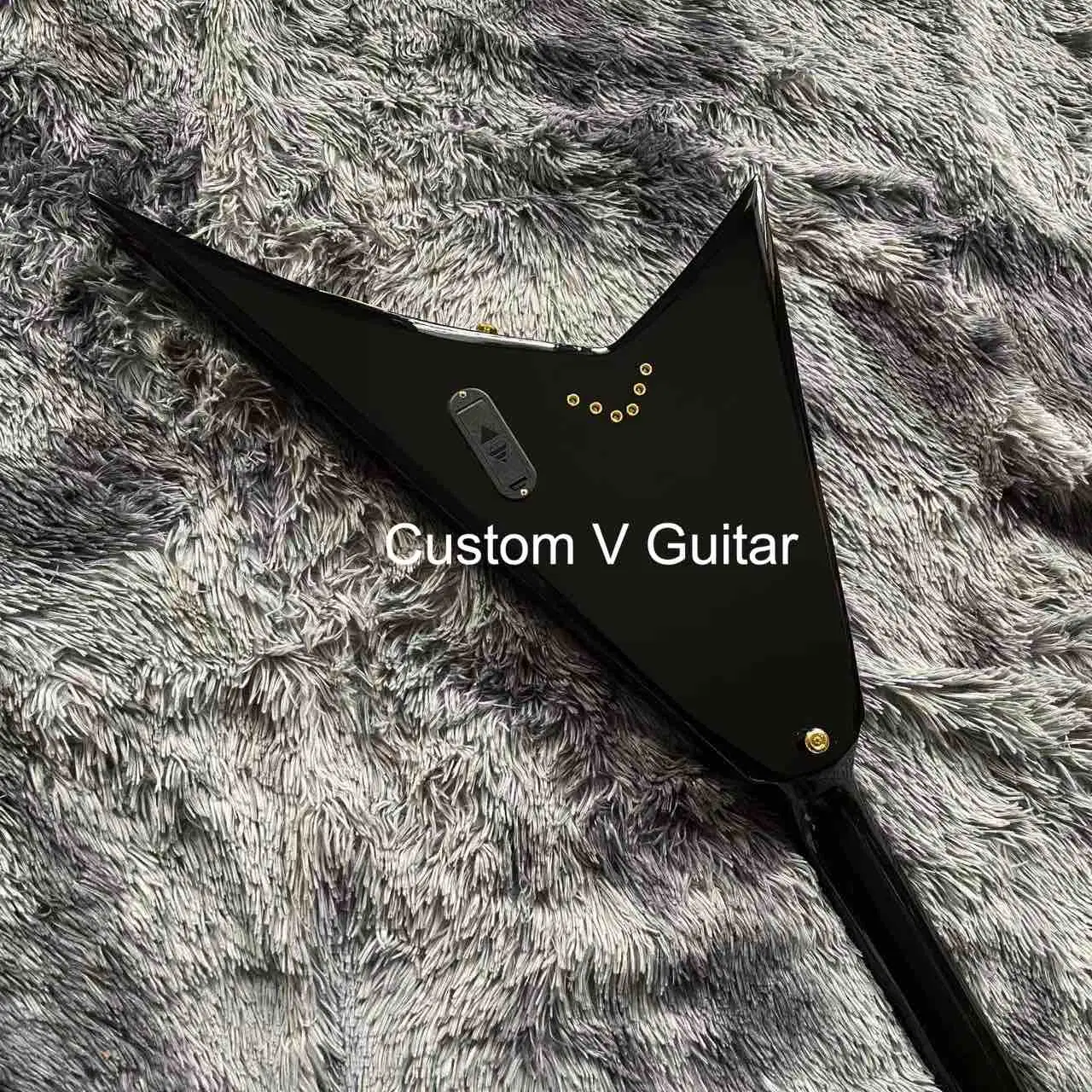 Guitare électrique Jack V personnalisée avec un pick-up à pont ébène Matériel doré pour fingerboard