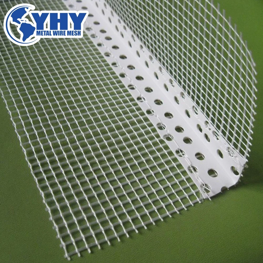 2.0m Length White PVC Angle Profile Corner with Fiberglass Mesh